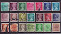 GB Definitive Machin Used Stamps x21 (S1399)