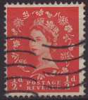 1952-54 Wilding SG515 Â½d orange-red Used (SG515)