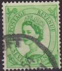 1955-58 Wilding SG549 7d bright green used (SG549)